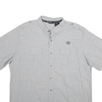 HARLEY DAVIDSON Mens Grey Cotton 2XL Short Sleeve Shirt Motorcycle Logo Casual