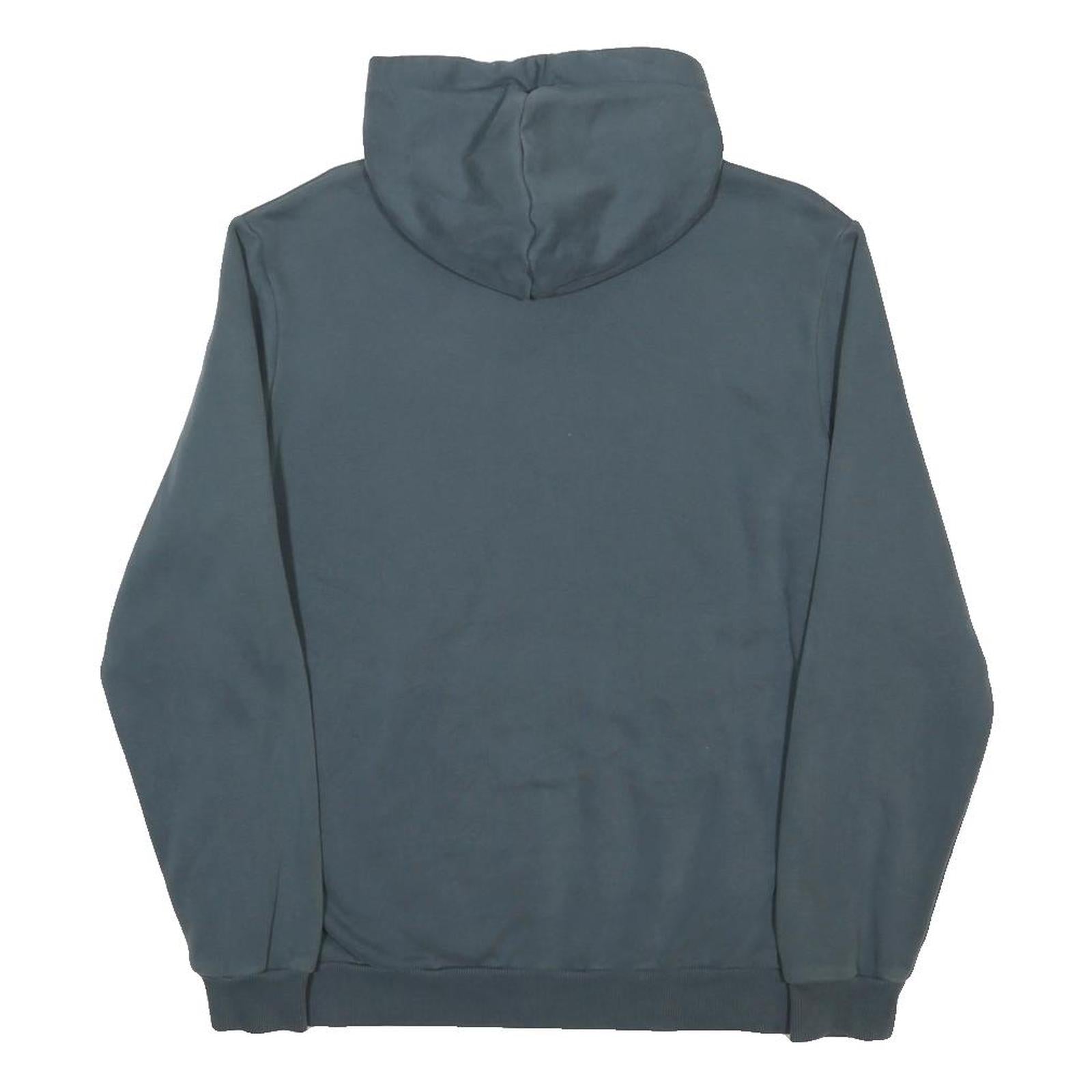 PUMA Mens Grey Hoodie M Cotton Blend Pullover Drawstring Hooded Sweatshirt