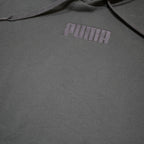PUMA Mens Grey Hoodie M Cotton Blend Pullover Drawstring Hooded Sweatshirt