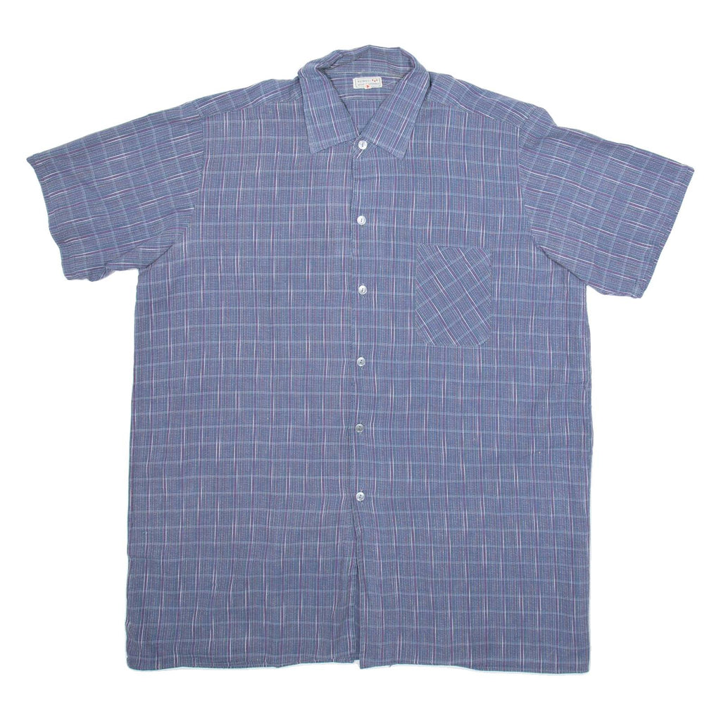 RETRECI Mens Shirt Blue Check L