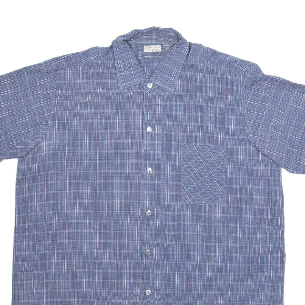 RETRECI Mens Shirt Blue Check L