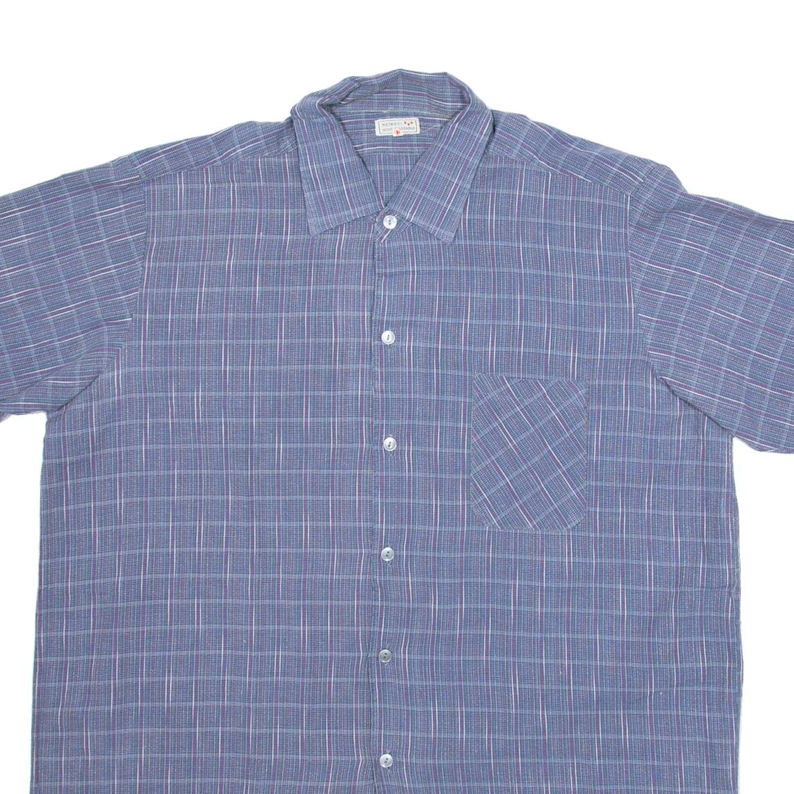 RETRECI Mens Shirt Blue Check L