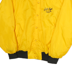 JOE YORK FAMILY Mens Yellow Black Button Nylon Jacket XL Lightweight Casual