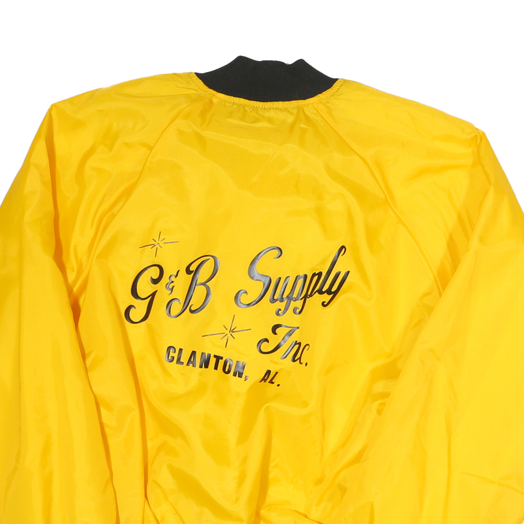 JOE YORK FAMILY Mens Yellow Black Button Nylon Jacket XL Lightweight Casual