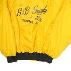 JOE YORK FAMILY Mens Yellow Black Button Nylon Jacket XL Lightweight Casual