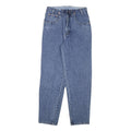TEDDYS Mens Cotton Blend Blue Slim Straight Trousers W27 L28 Stylish Zip Closure