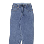 TEDDYS Mens Cotton Blend Blue Slim Straight Trousers W27 L28 Stylish Zip Closure