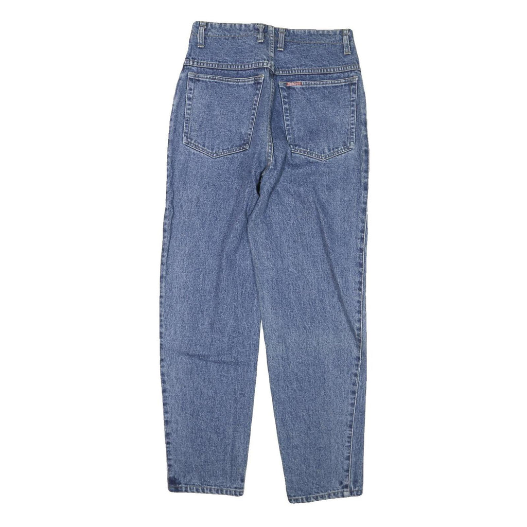 TEDDYS Mens Cotton Blend Blue Slim Straight Trousers W27 L28 Stylish Zip Closure