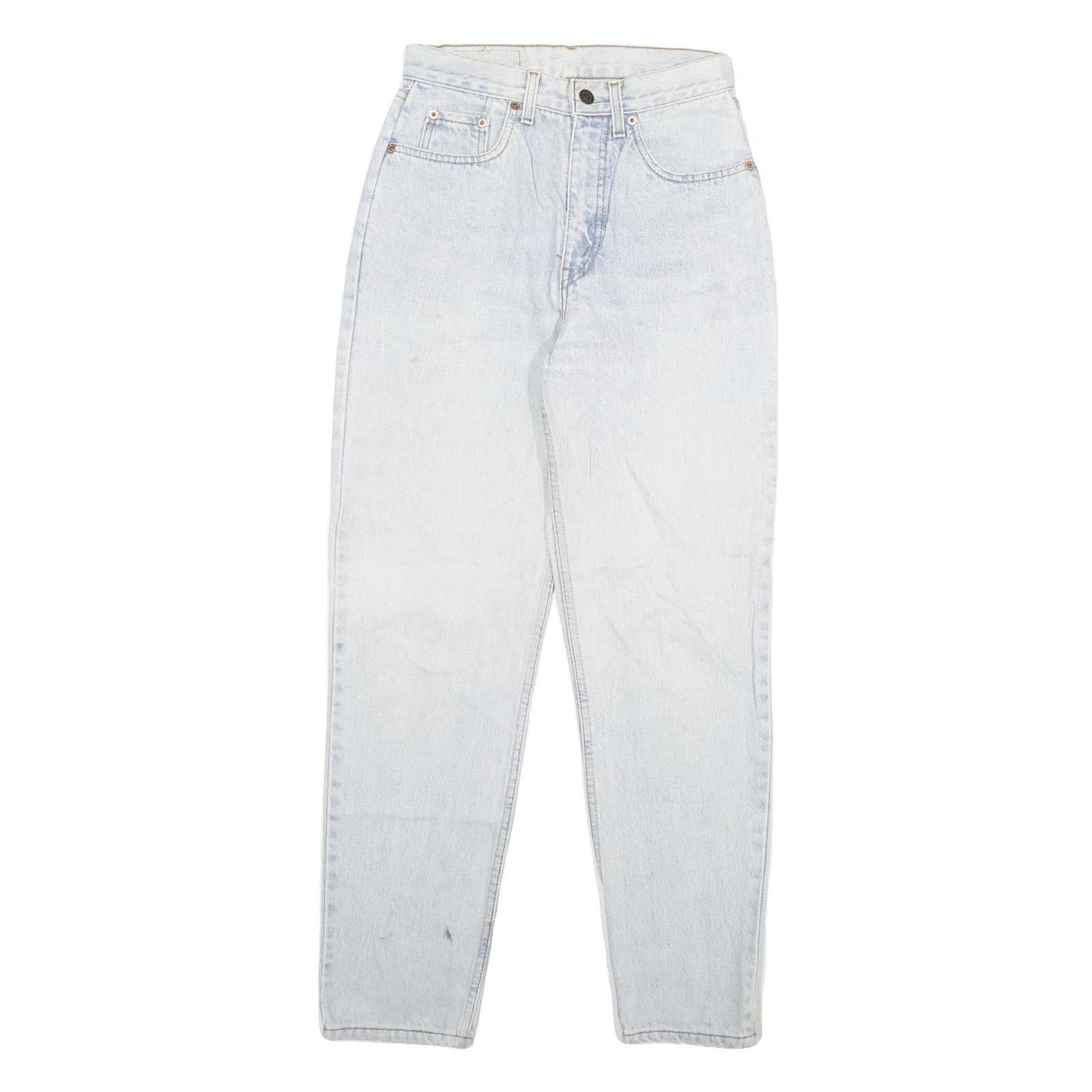 LEVI'S Womens Slim Light Blue Denim Slim Jeans W26 L29 Classic Cotton Blend Zip