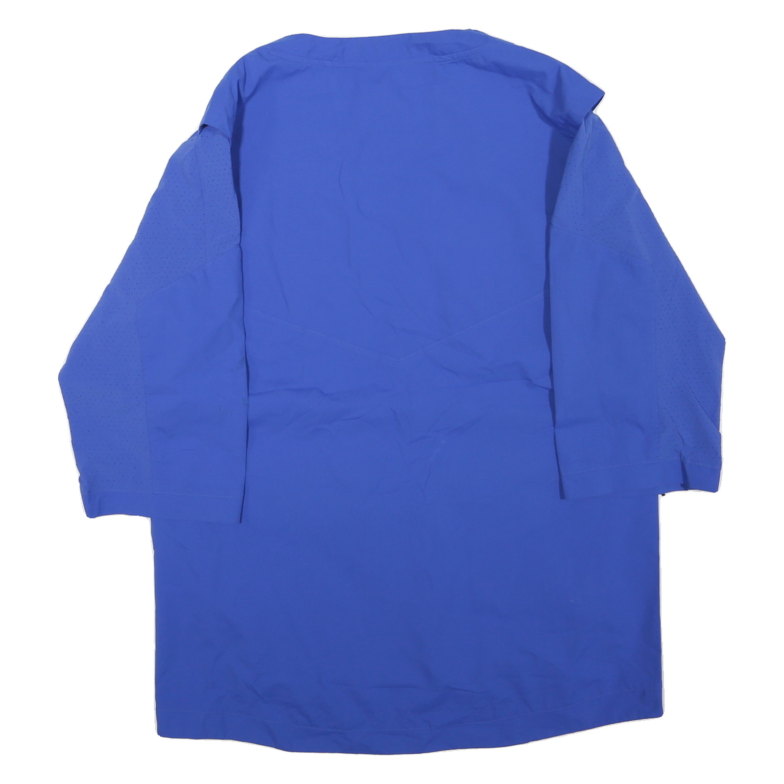 NIKE Mens Blue Baseball Pullover Jacket M Polyester Blend Plain Lightweight