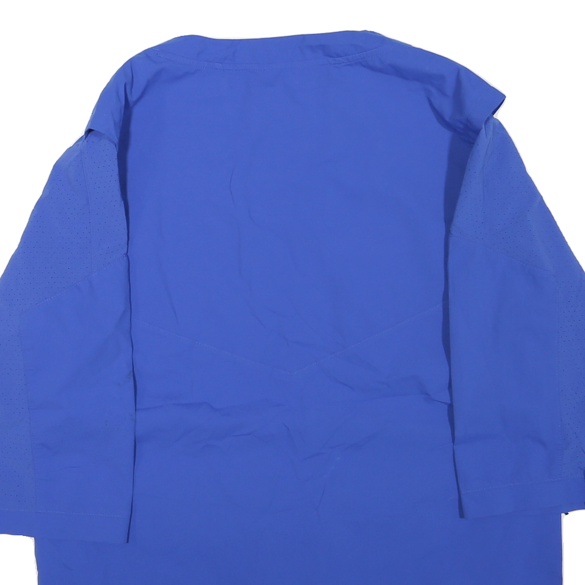 NIKE Mens Blue Baseball Pullover Jacket M Polyester Blend Plain Lightweight