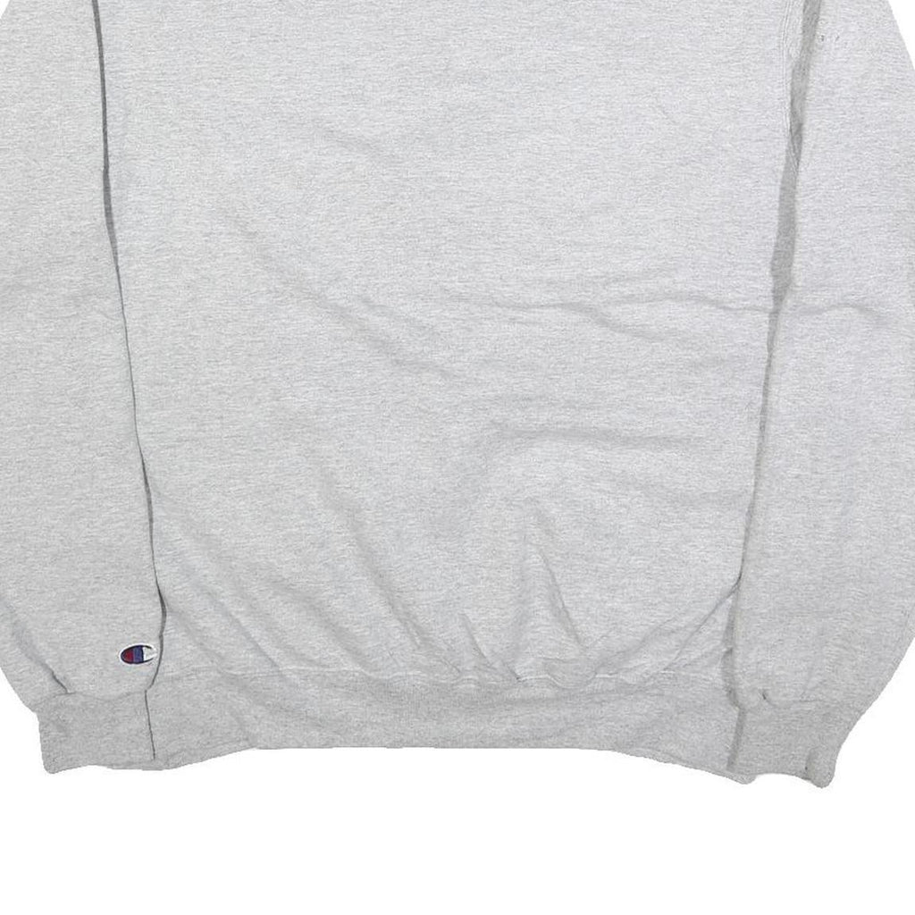 CHAMPION Mens Grey TH Water Polo Crew Neck L Cotton Blend Sweatshirt Pullover