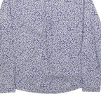CARHARTT Womens Blue & White Floral Cotton Blend Shirt S Button Down Collar Long