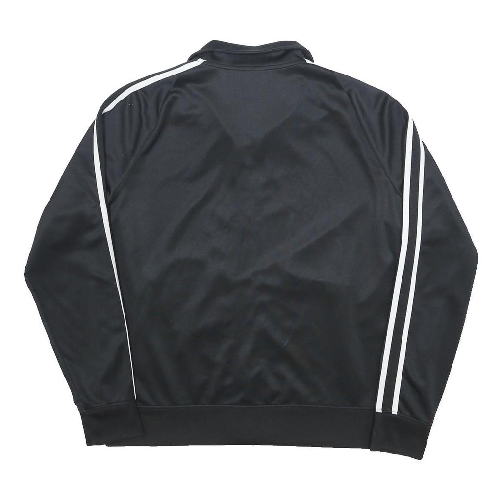 NIKE Mens Black & White Jacket L Polyester Track Zip Up Casual Sportswear