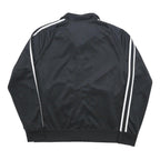 NIKE Mens Black & White Jacket L Polyester Track Zip Up Casual Sportswear