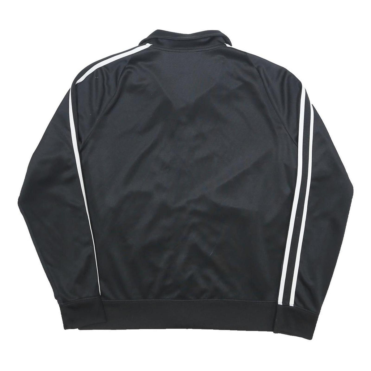 NIKE Mens Black & White Jacket L Polyester Track Zip Up Casual Sportswear