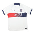 NIKE Mens White Paris Saint-Germain Mbappé Football Shirt L Short Sleeve Crew