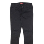 DICKIES Womens Trousers Black Slim Straight W30 L31