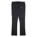 DICKIES Womens Trousers Black Slim Straight W30 L31