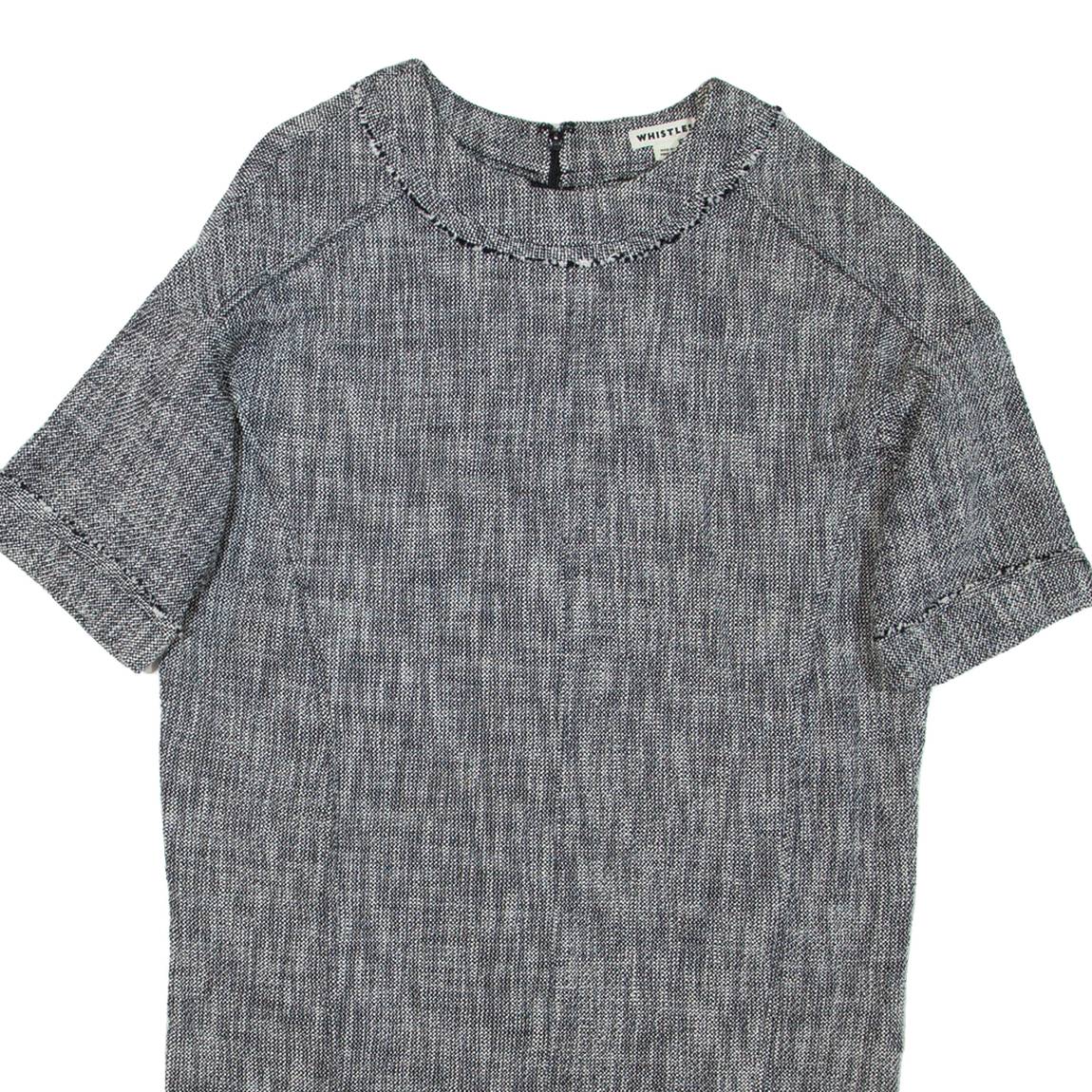 WHISTLES Womens T-Shirt Dress Grey Short Sleeve Short M