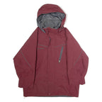 COLUMBIA Mens Jacket Maroon Nylon Hooded M