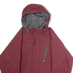 COLUMBIA Mens Jacket Maroon Nylon Hooded M
