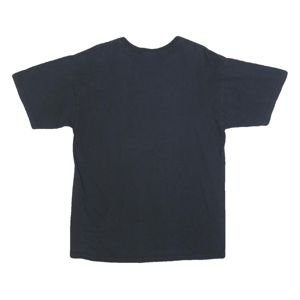 GILDAN Mens Black Santiago Sharks Graphic T-Shirt L Short Sleeve Crew Neck