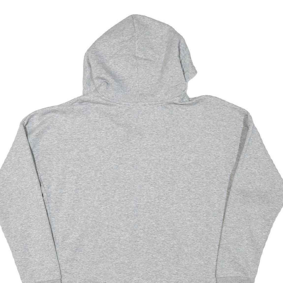 ADIDAS Womens Grey Hoodie L Cotton Blend Pullover Sports Casual Sweatshirt