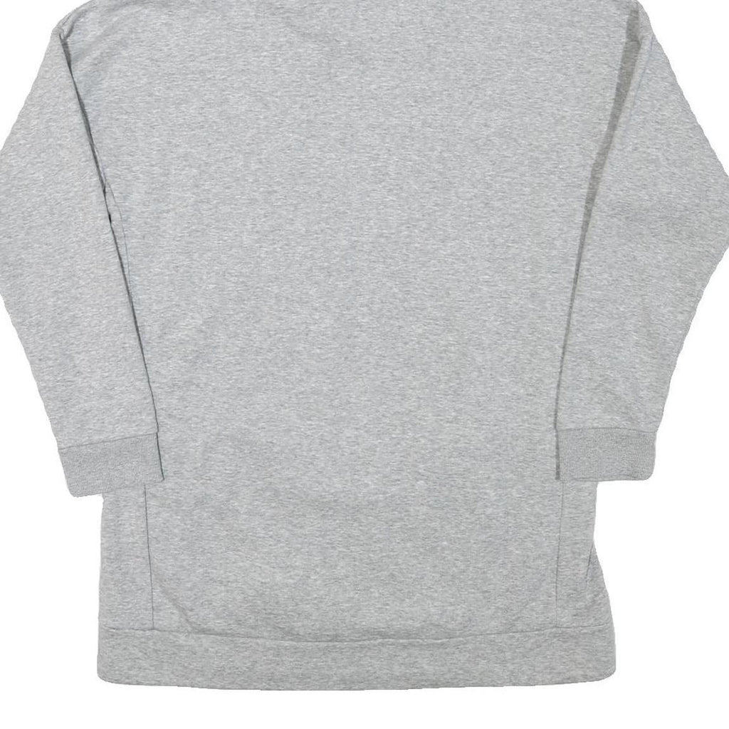 ADIDAS Womens Grey Hoodie L Cotton Blend Pullover Sports Casual Sweatshirt