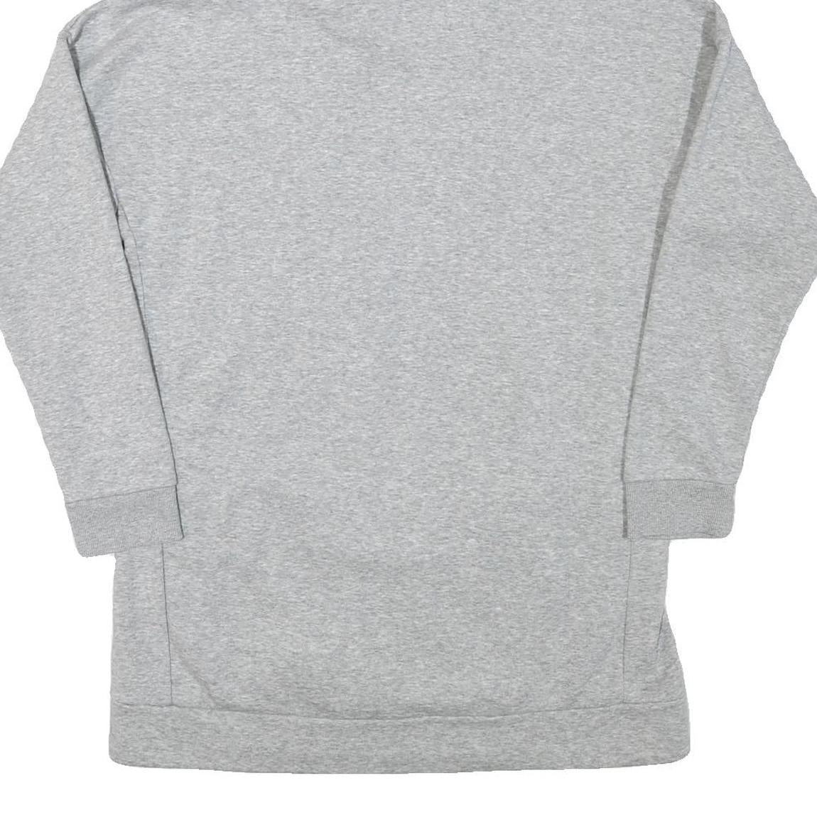 ADIDAS Womens Grey Hoodie L Cotton Blend Pullover Sports Casual Sweatshirt