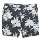 LEVI'S Mens Shorts Blue White Floral Print 2XL W44 Cotton Blend Casual Chino