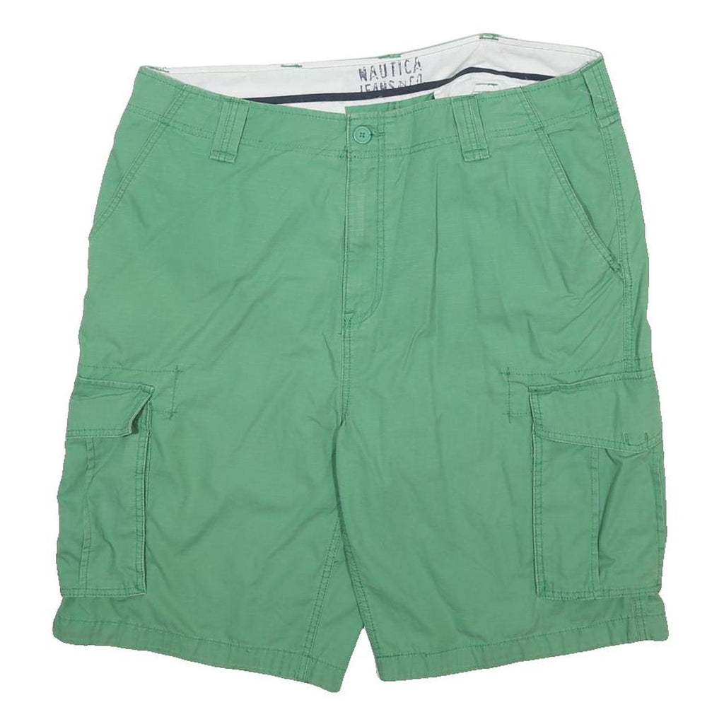 NAUTICA Mens Cargo Green Shorts XL W38 Casual Cotton Pockets