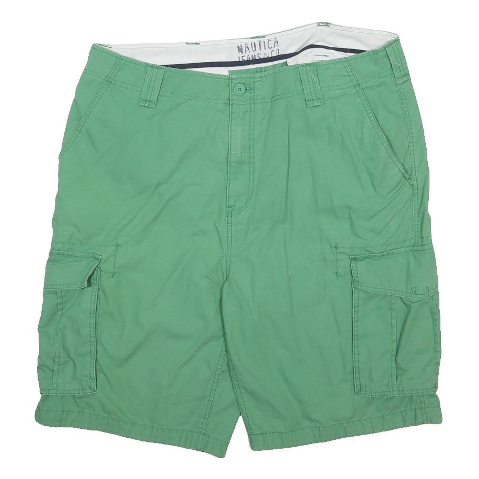 NAUTICA Mens Cargo Green Shorts XL W38 Casual Cotton Pockets
