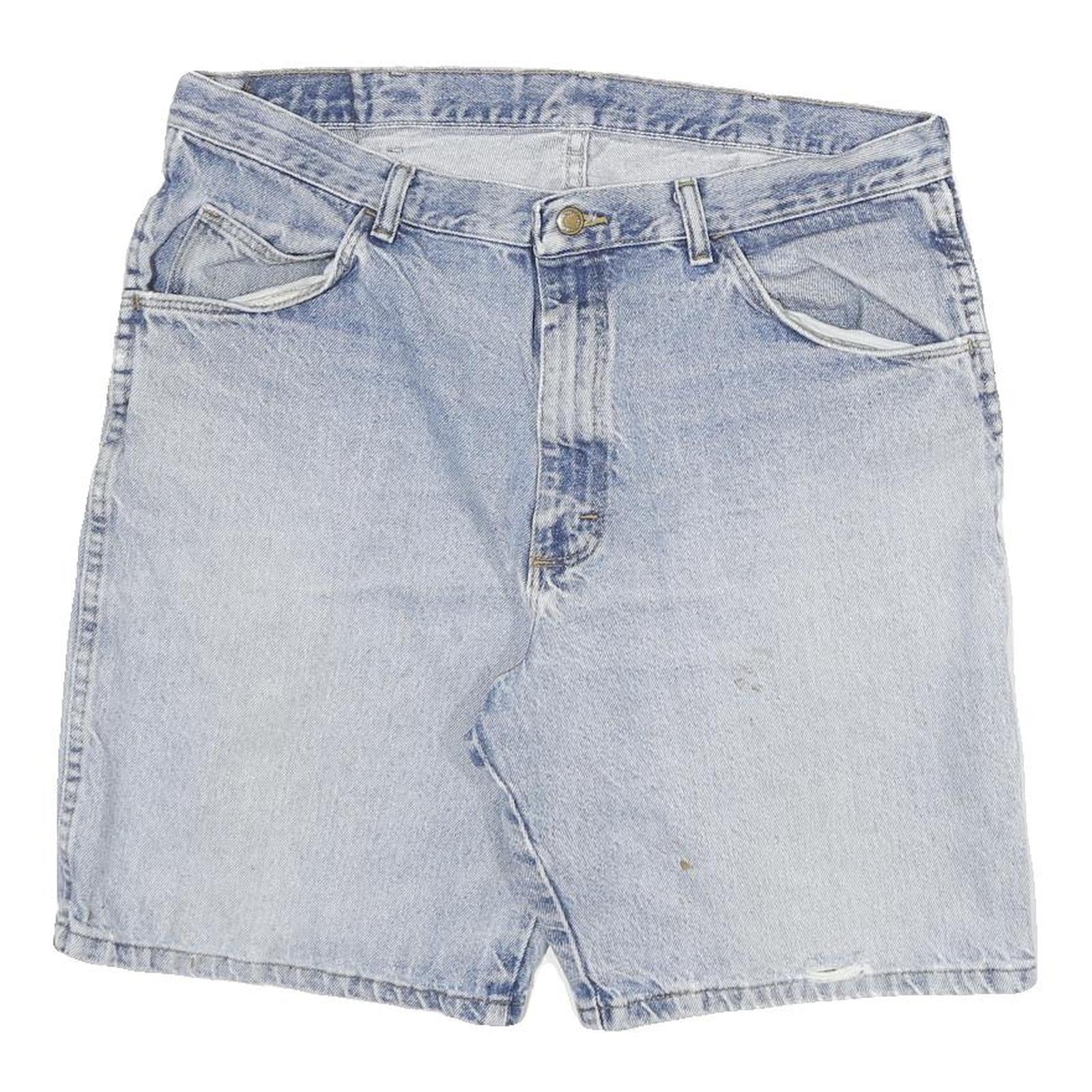 WRANGLER Mens Denim Blue Casual Shorts 2XL W36 Cotton Blend Classic Fit