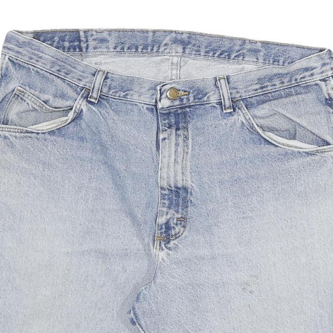 WRANGLER Mens Denim Blue Casual Shorts 2XL W36 Cotton Blend Classic Fit