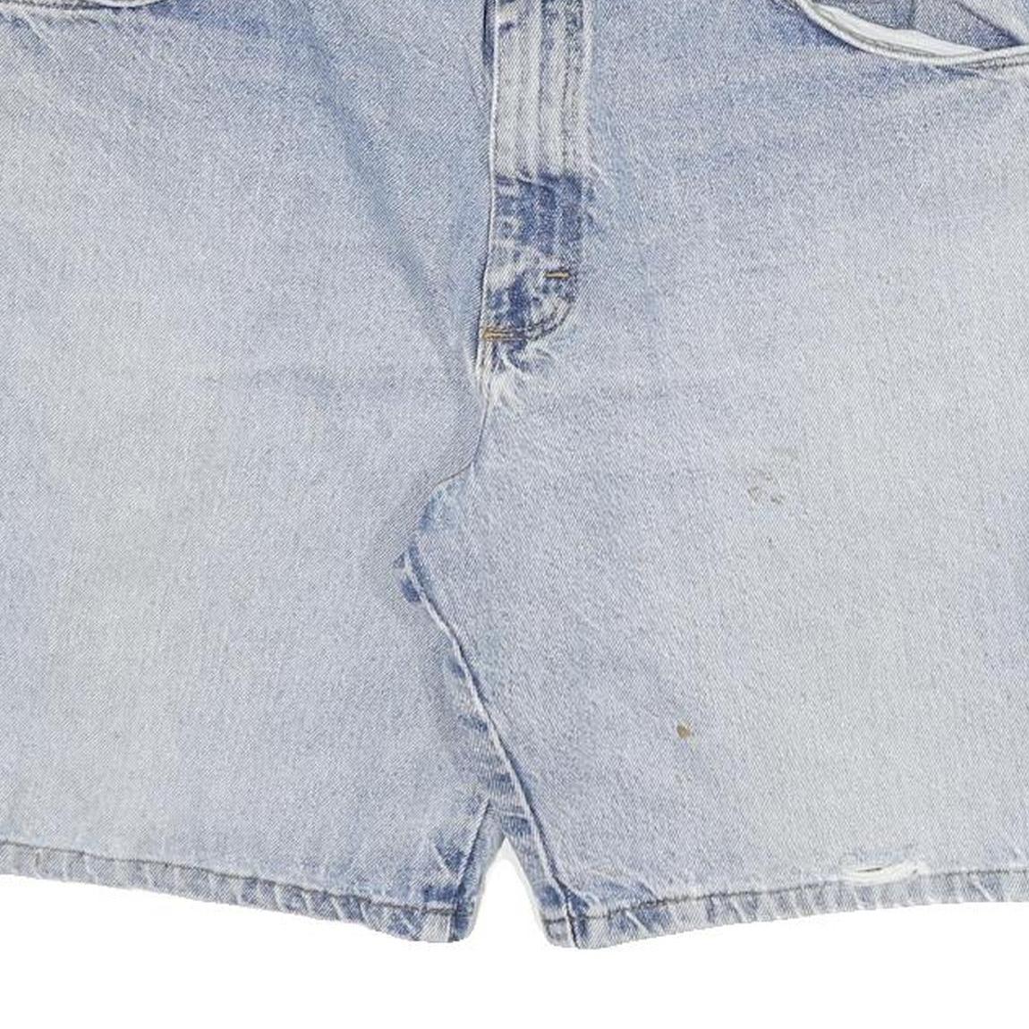 WRANGLER Mens Denim Blue Casual Shorts 2XL W36 Cotton Blend Classic Fit