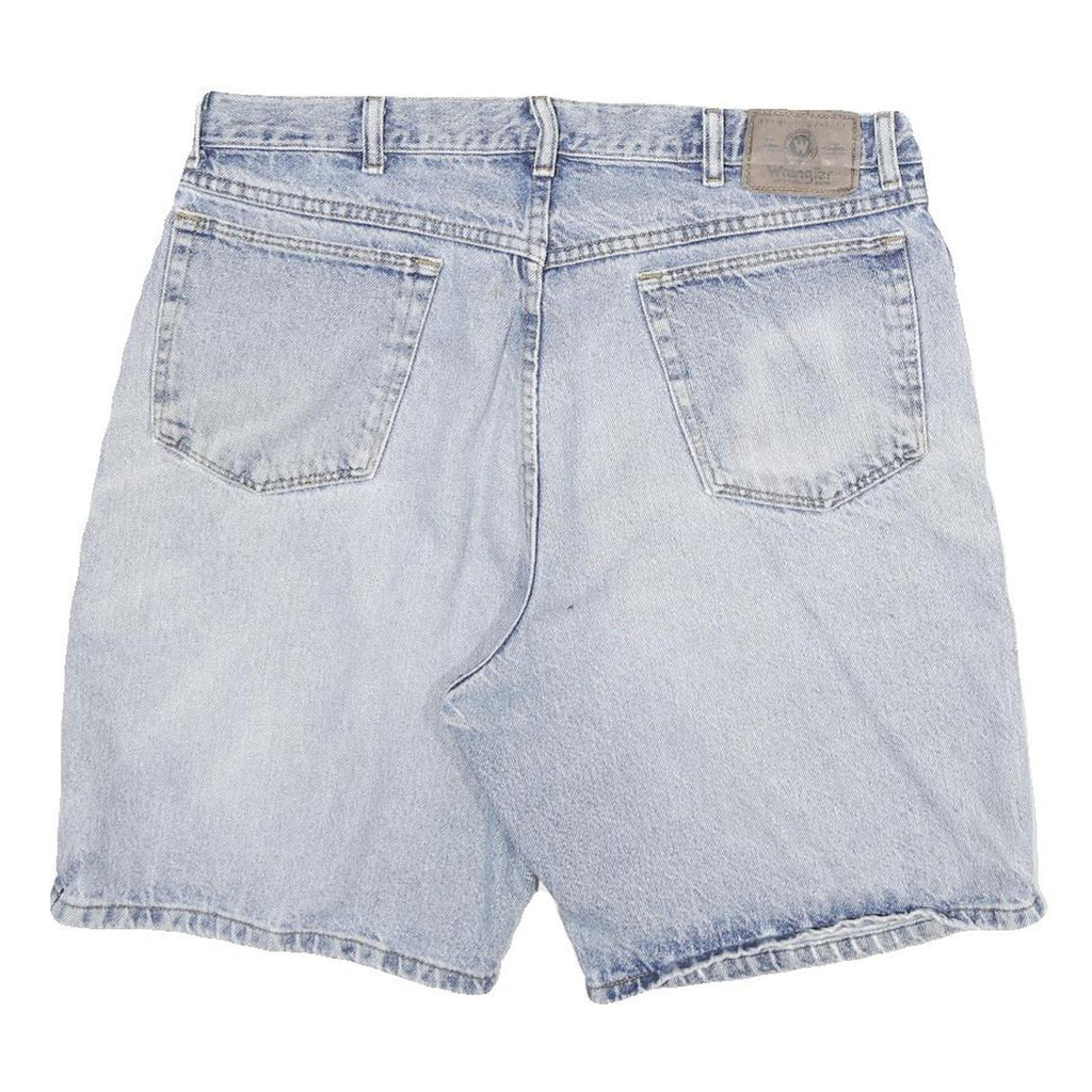 WRANGLER Mens Denim Blue Casual Shorts 2XL W36 Cotton Blend Classic Fit