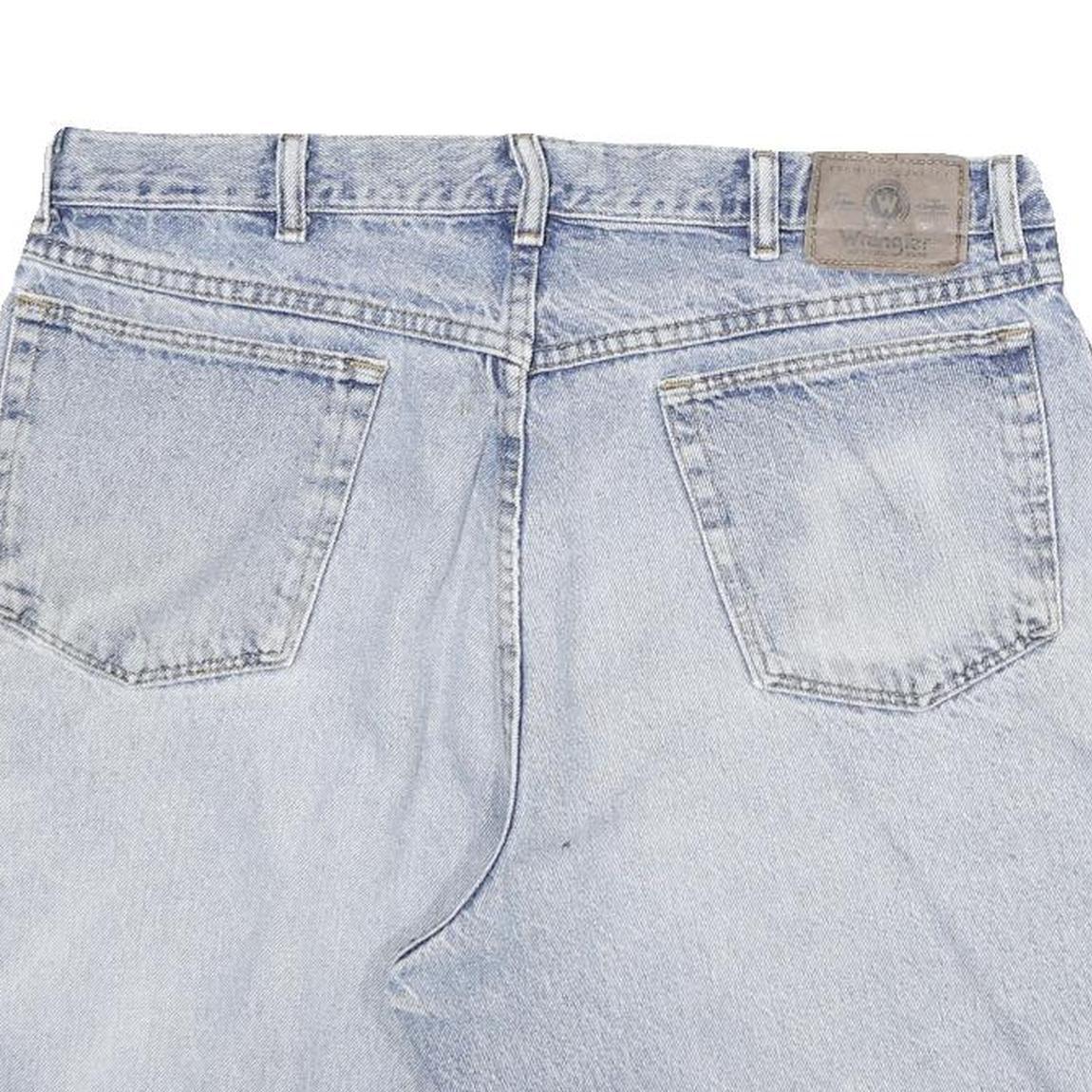 WRANGLER Mens Denim Blue Casual Shorts 2XL W36 Cotton Blend Classic Fit