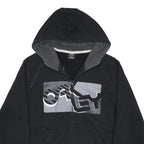 OAKLEY Mens Black Hoodie M Cotton Blend Full Zip Oakley Logo Casual Wear