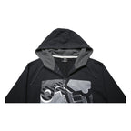 OAKLEY Mens Black Hoodie M Cotton Blend Full Zip Oakley Logo Casual Wear