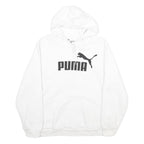 PUMA Womens White Hoodie XL Cotton Blend Pullover Casual Sportswear
