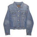 LEVI'S Womens Blue Denim Jacket L Cotton Button Plain Classic Fit Casual
