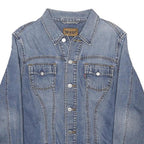 LEVI'S Womens Blue Denim Jacket L Cotton Button Plain Classic Fit Casual