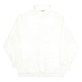 HABAND Womens White Nylon Button Jacket L Plain Lightweight Casual Outerwear