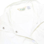 HABAND Womens White Nylon Button Jacket L Plain Lightweight Casual Outerwear