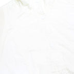HABAND Womens White Nylon Button Jacket L Plain Lightweight Casual Outerwear