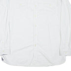 LEE Mens White Check Shirt XL Cotton Blend Casual Long Sleeve Button Shirt