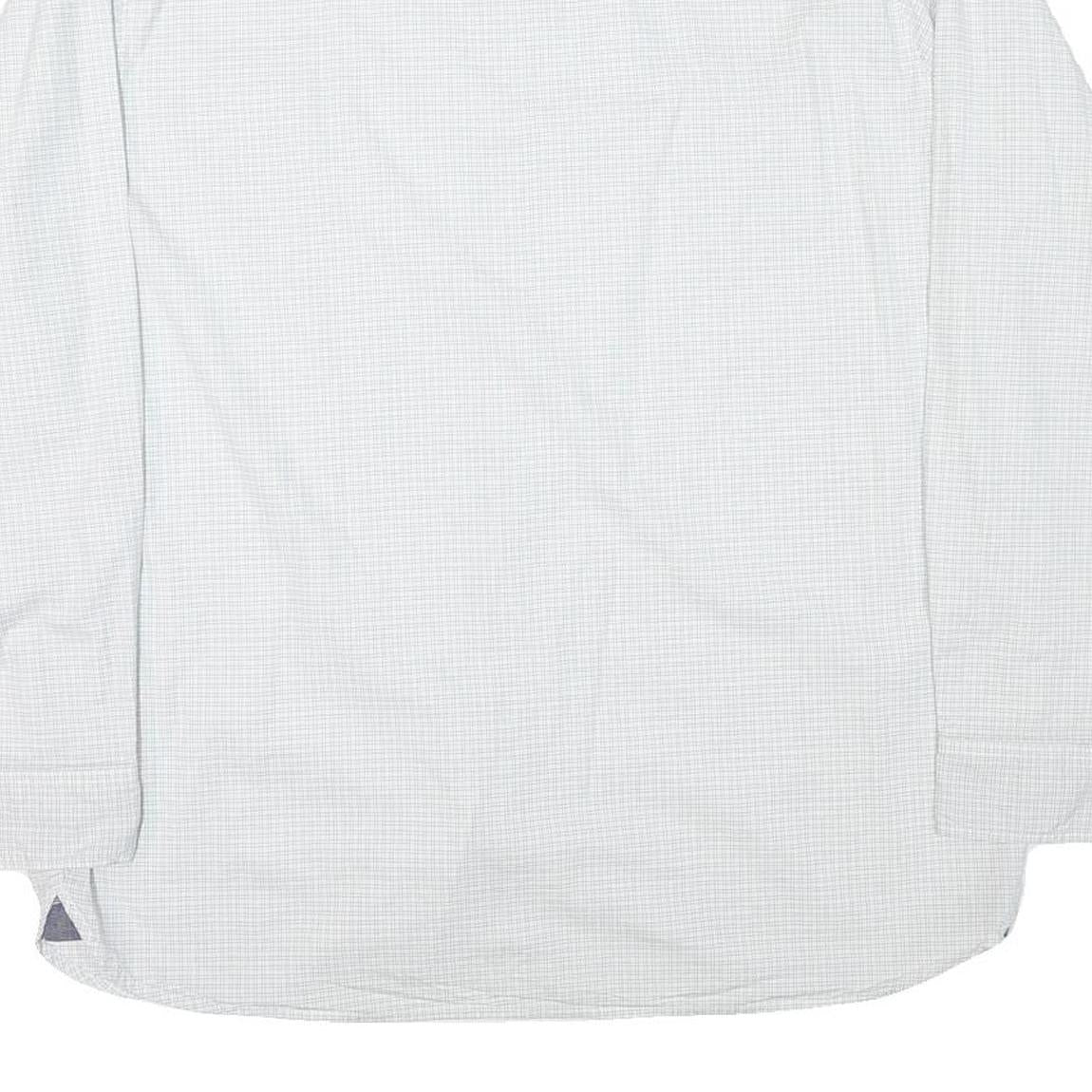 LEE Mens White Check Shirt XL Cotton Blend Casual Long Sleeve Button Shirt