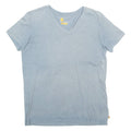 CARHARTT Relaxed Fit Womens T-Shirt Blue V-Neck S