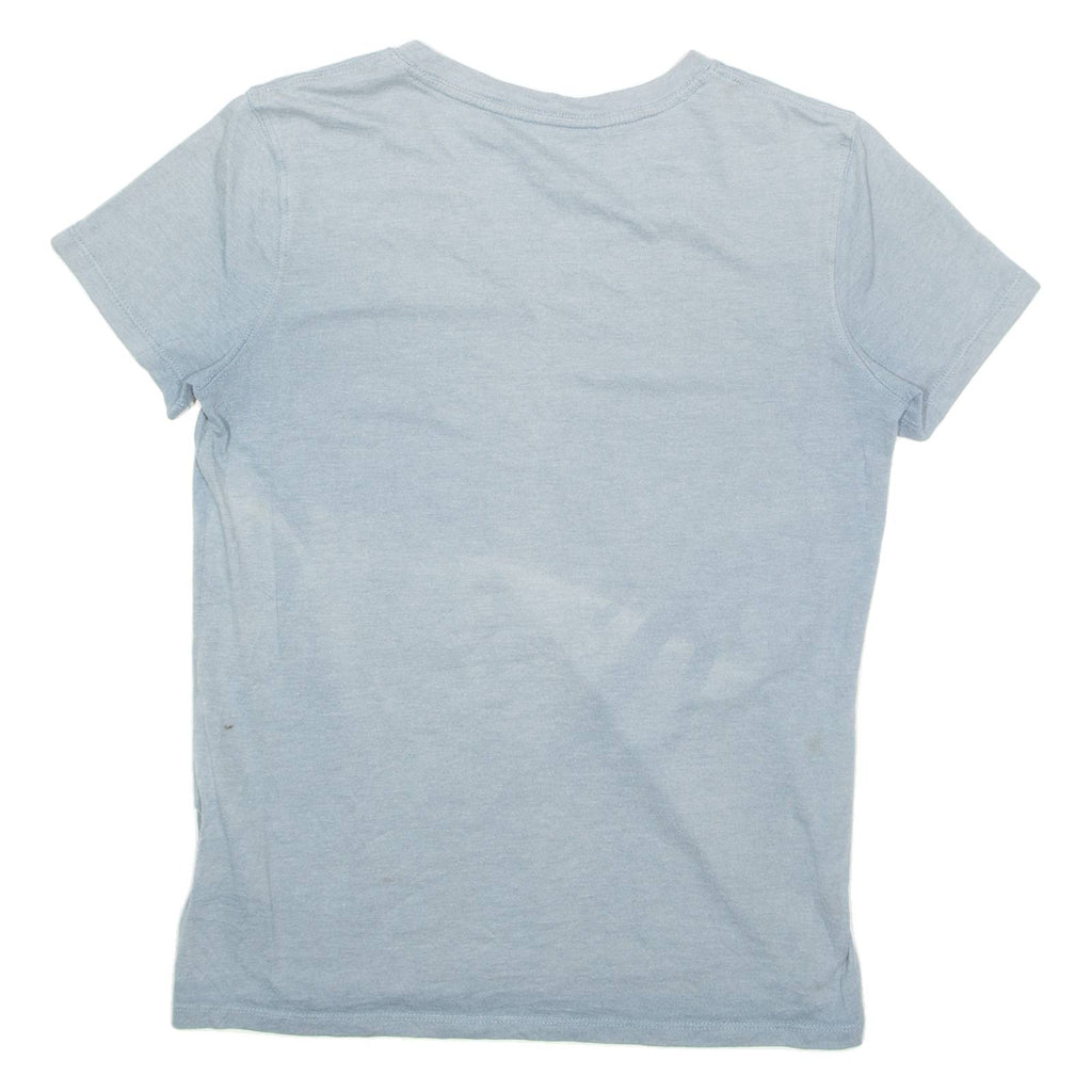 CARHARTT Relaxed Fit Womens T-Shirt Blue V-Neck S